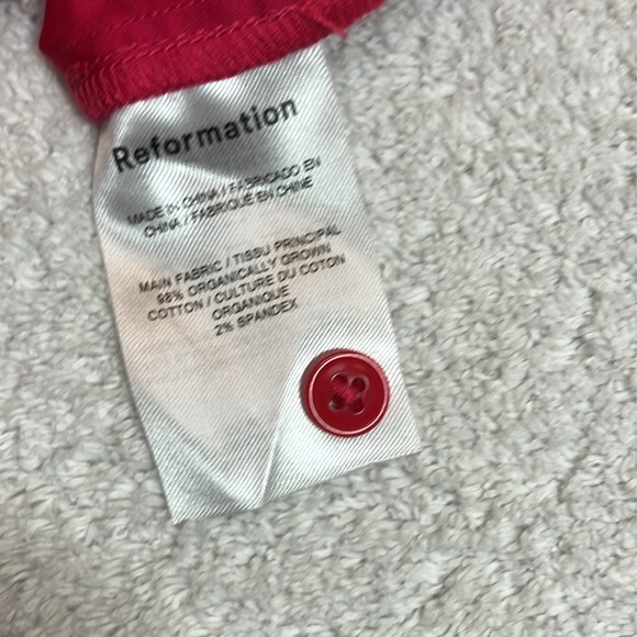 Reformation Rita pink puff sleeve midi dress - Picture 8 of 10